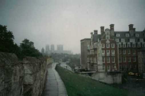 City Walls with Minster in background, York (England)